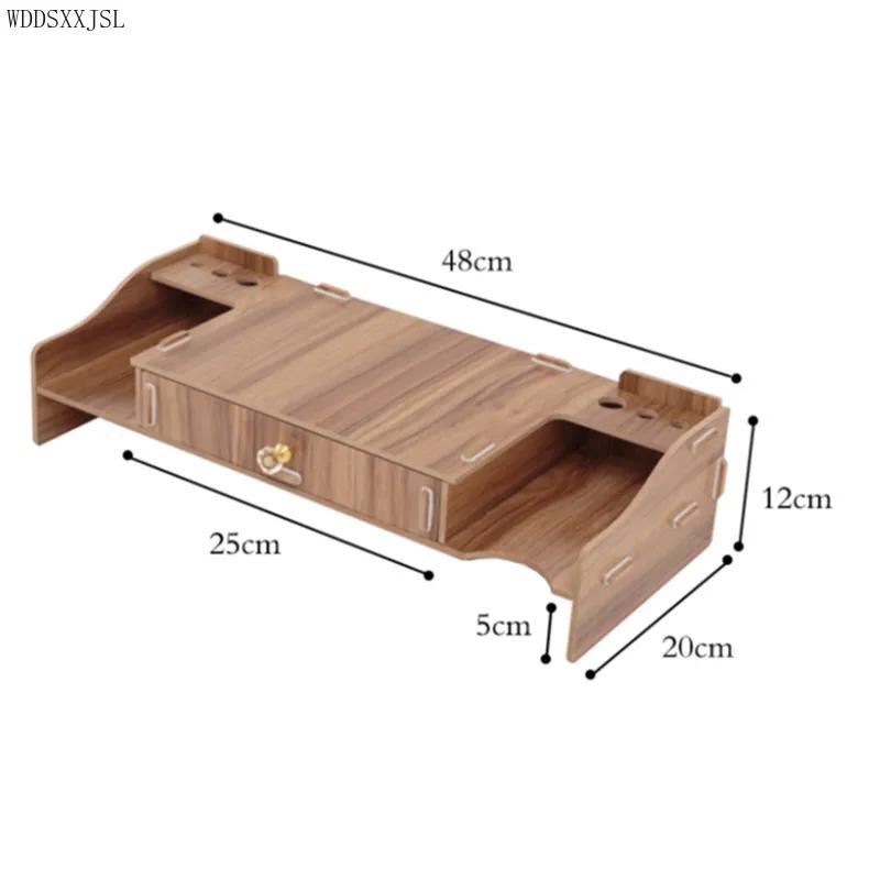 Настольная полка для хранения вещей, деревянная полка для хранения клавиатур, настольное хранилище, домашний декор, офисные принадлежности, держатель для ручек