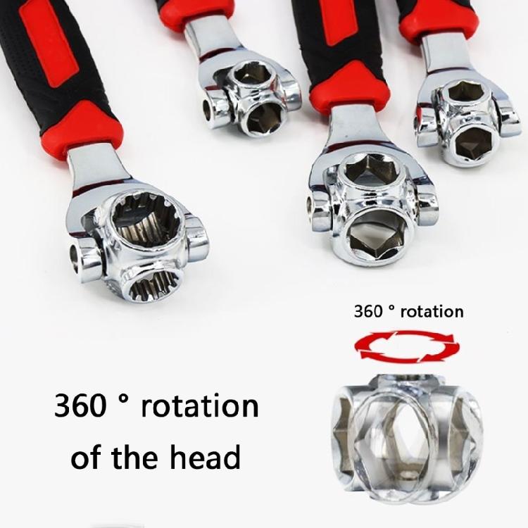 Industrial 52 in 1 Magnetic Socket Wrench Metal Construction Double Head Wrench for Professional Technicians