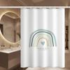 Bathroom Thickened Waterproof Curtain Mildew Proof Shower Curtain Shower Partition Curtain Shower Curtain Bathroom Curtain Free Perforation