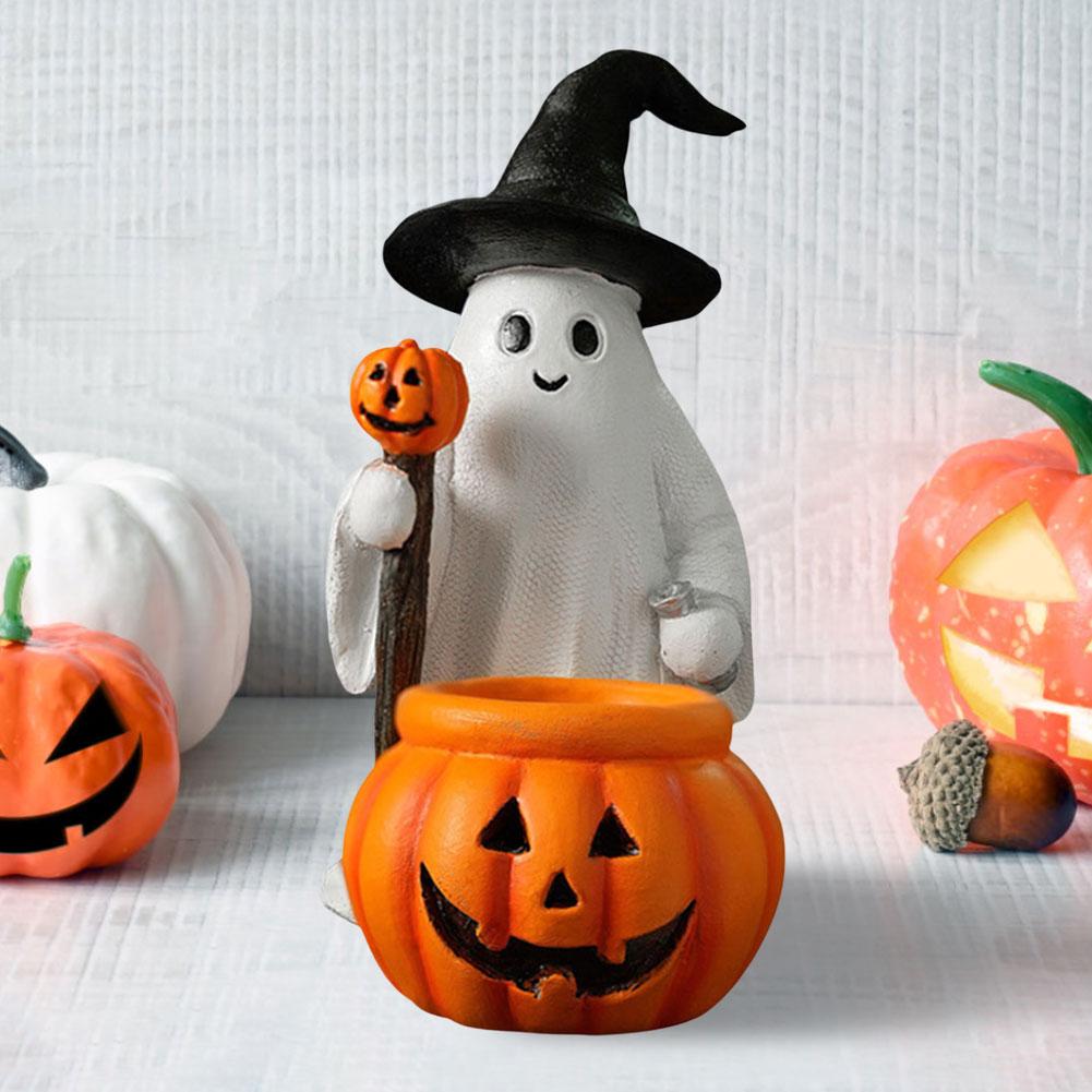 Halloween Spooky Ghost Statue Cowboy Ghost Statue for Party Home Table Centerpieces Shelf Ornaments