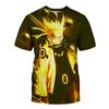 Anime Ninja Series 3D Digital Printed T-shirt Short Sleeve Printed Trendy Large Men's Wear