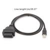 Автомобильный 16-контактный OBD2 на USB Порт Зарядное Устройство Адаптер Кабель Разъем Диагностический Инструмент Автомобили Кабели