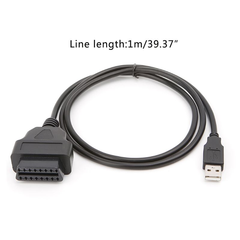 Car 16Pin OBD2 To USB Port Charger Adapter Cable Connector Diagnostic Tool Automobiles Cables