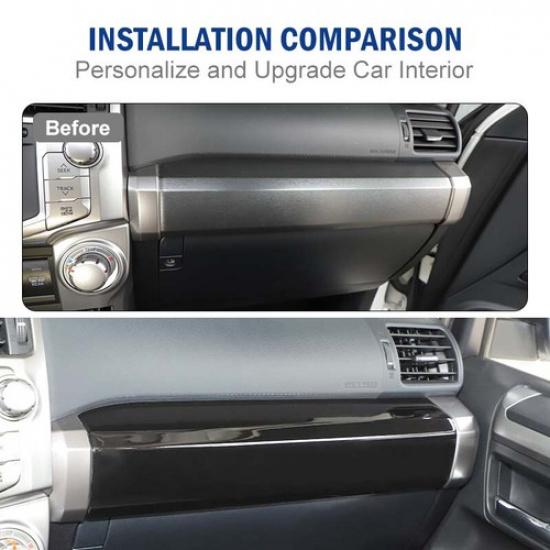 Glossy Black Co-Pilot Passenger Dashboard Panel Cover Trim Bezel For 4Runner 10+