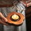 1 шт. со стеклянной крышкой свадебный деревянный подсвечник прозрачные подсвечники антикварные фонари настольные с деревянной основой ветрозащитный
