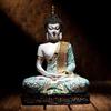 Статуя сидящего Будды из полирезины, идол, украшение для домашнего декора, подарок Статуя сидящего Будды из полирезины, идол, украшение для домашнего декора, подарок