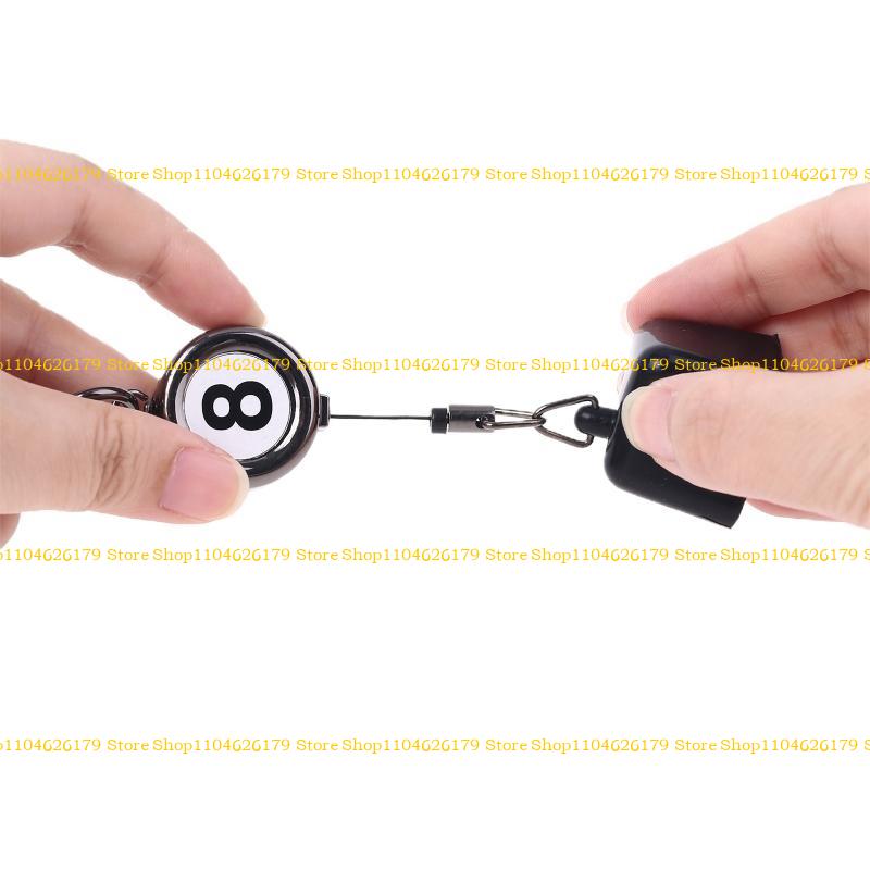 A1A2 Portable Retractable Billiards Snooker Pool Cue Chalk Holder Drawing Keys Chain