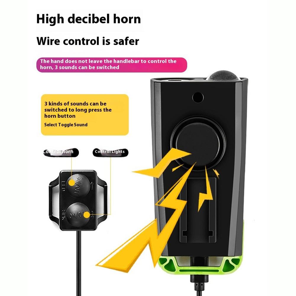 3-в-1 Велосипедный спидометр USB-перезаряжаемый велосипедный фонарь с гудком, спидометр, большая батарея 4000 мАч, оборудование для ночной езды на велосипеде