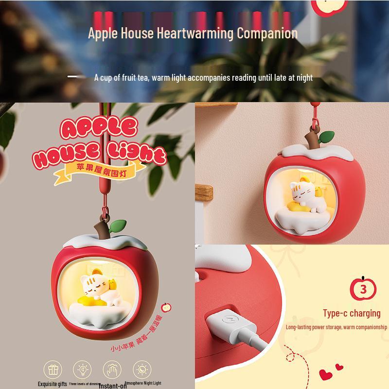 Трансграничный световой элемент Apple: Рождественский Подарок Подвеска для Ночного Освещения Спальни