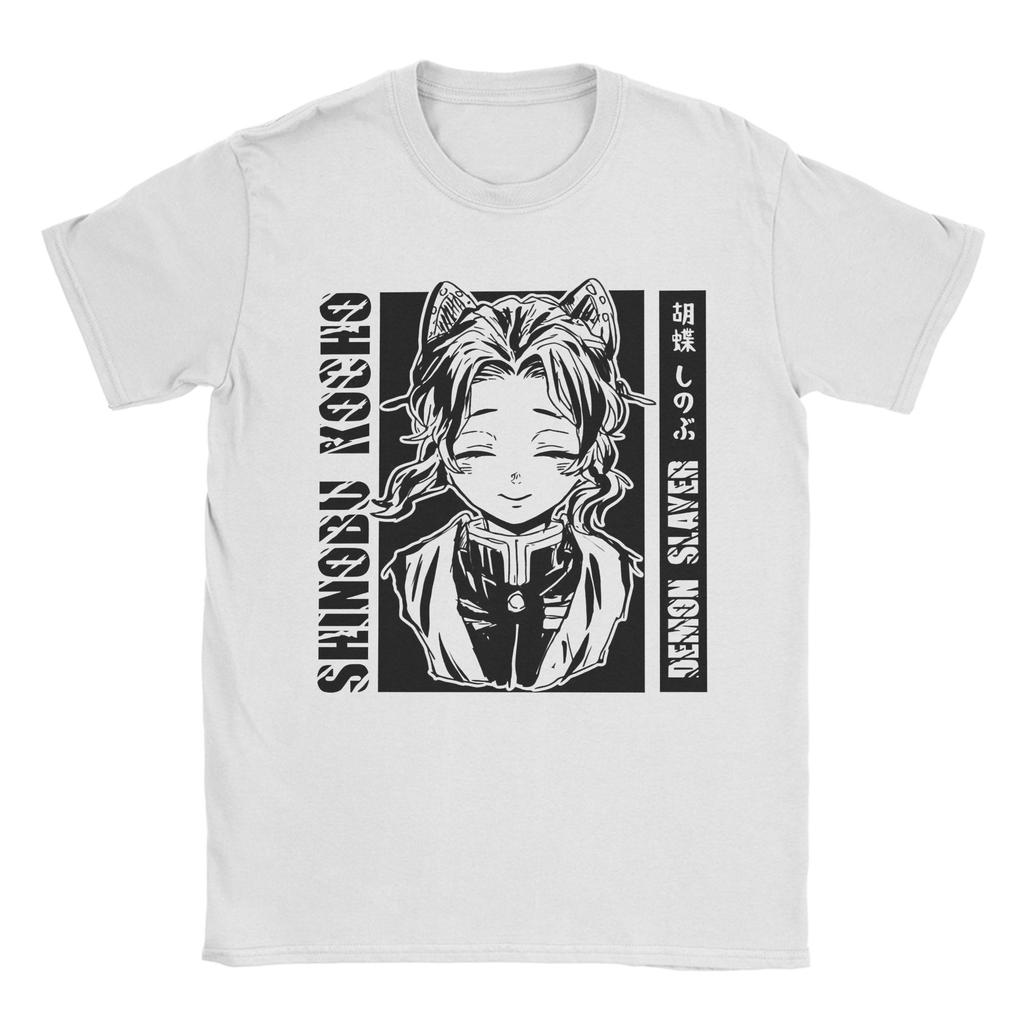 Demon Slayer Shinobu  Japanese Anime  T Shirt Men Women Cotton Casual T-Shirt Round Neck  Tee Shirt Short Sleeve Clothes Classic