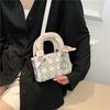 New High-end Light Luxury Hot Diamond Silk Scarf Bag Portable Shoulder Crossbody Trendy Women's Bag