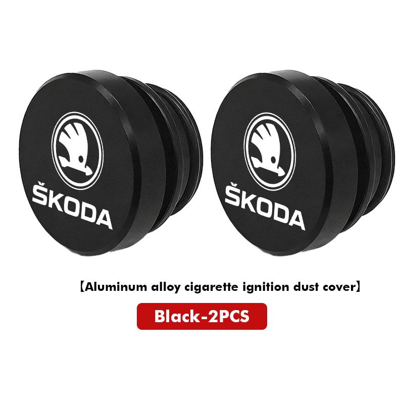 For Skoda Car Cigarette Lighter Dust Cover Dustproof Decoration Cap Interior Accessories Octavia A5 A7 RS Fabia Superb Rapid