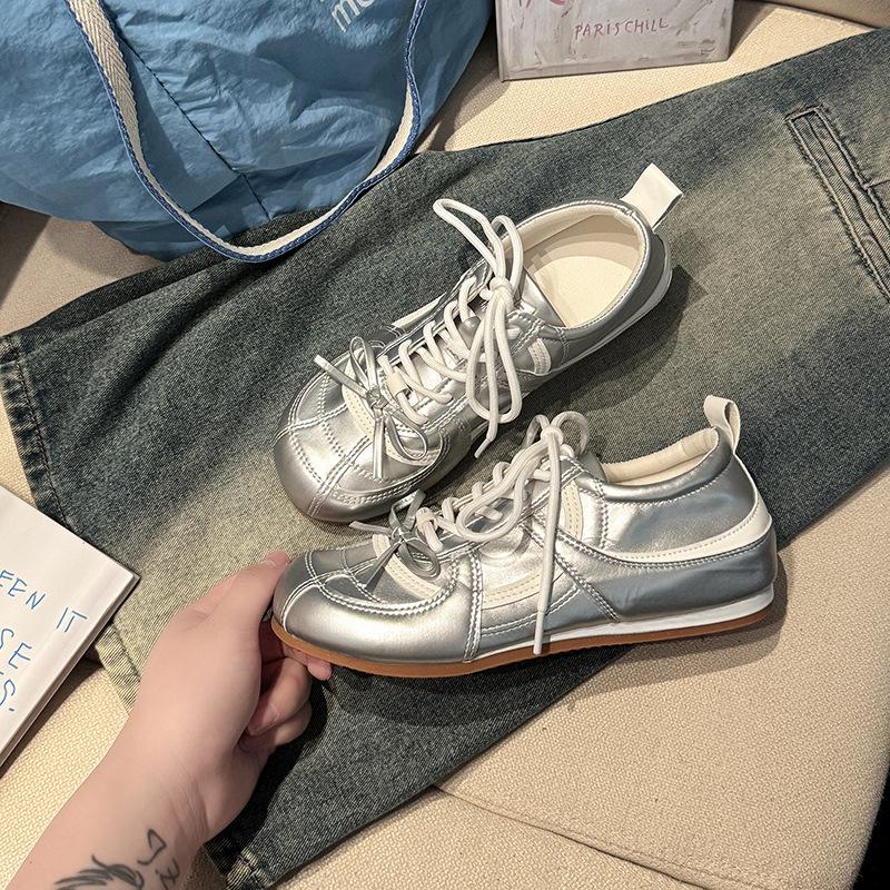 Бантик ретро спортивные моральные тренировочные туфли женские осень и зима универсальные с внутренней высотой увеличение спортивные кеды балетный стиль повседневный тренд