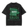 Футболки с принтом ко Дню Независимости Саудовской Аравии, уличная одежда, хип-хоп, винтажная футболка, футболка для мужчин и женщин, хлопок, оверсайз, лето
