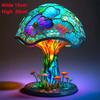 Creative Stained Plant Series Table Lamps Resin Colorful Bedroom Bedside Flower Mushroom Retro Table Night Lamp Atmosphere Light