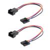 2Pcs 5Pin To 4Pin Standard PC Fan Adapter Cable Line For Dell