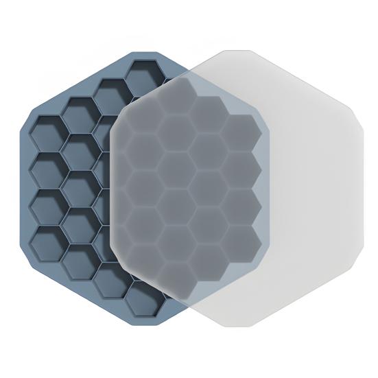 Силиконовые формы для льда с крышкой 37 ячеек Сотовые формы для льда для виски коктейлей Многоразовый ледогенератор Семейная вечеринка Барные принадлежности