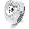 Jewelrywe Кольцо-часы Водонепроницаемые Деловые Модные Кварцевые Спортивные Нержавеющая сталь Откидная крышка Циферблат с цифрами