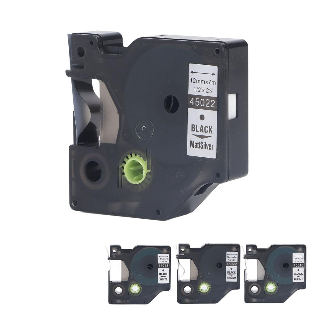 12mm Label Maker Tape Replacement 23.0ft Length Waterproof High Laminated Label Maker Tape for Test