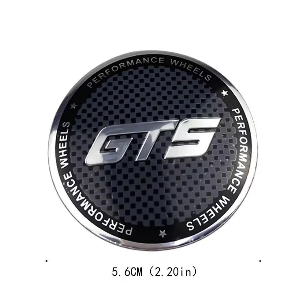 4Pcs 56+60mm GTS Emblem Car Wheel Center Hub Center Cap Rim Hub Dustproof Cover For VW Volkswagen Toyota Jaguar Hyundai FORD zd5