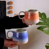 Creative Gradual Change Ceramic High Value Household Large Capacity Water Cup Ceramic Couple Breakfast Cup