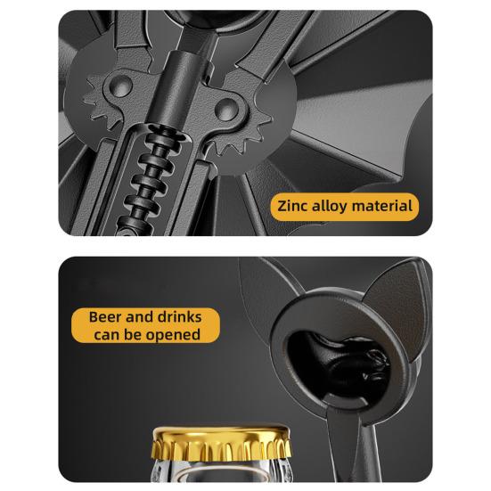 Открывалка для вина Цинковый сплав Штопор Открывалка для бутылок Крылатый Удалитель пробок Открывалка для пива Нож для фольги Кухонные инструменты