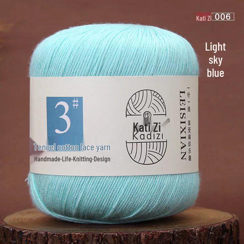 Мерсеризованная хлопковая кружевная пряжа №. 3: Вязание крючком своими руками для детей - Весенне-летний свитер и пальто - Бесплатная доставка