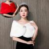 Elegant Warm Faux Fur Black Bolero Wedding Wrap Shawl Bridal Jacket Coat Accessories Wedding Jackets Wrap