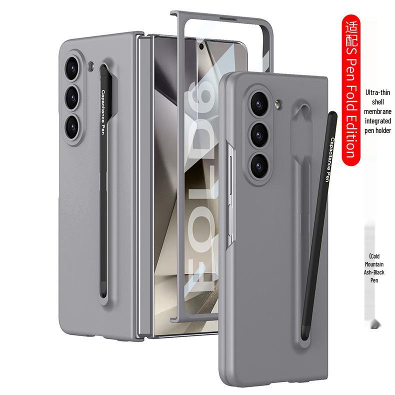 Ультратонкий матовый чехол для телефона Samsung Z Fold6 со слотом для стилуса - Защитная крышка однотонная