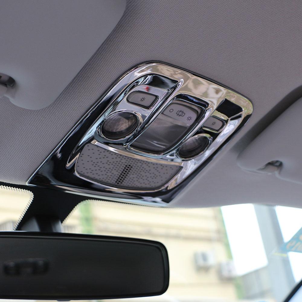 Car Dome Light Trim Frame for Peugeot 2008 2014 - 2018 Interior Roof Reading Light Bezel Cover Decorative Accessories