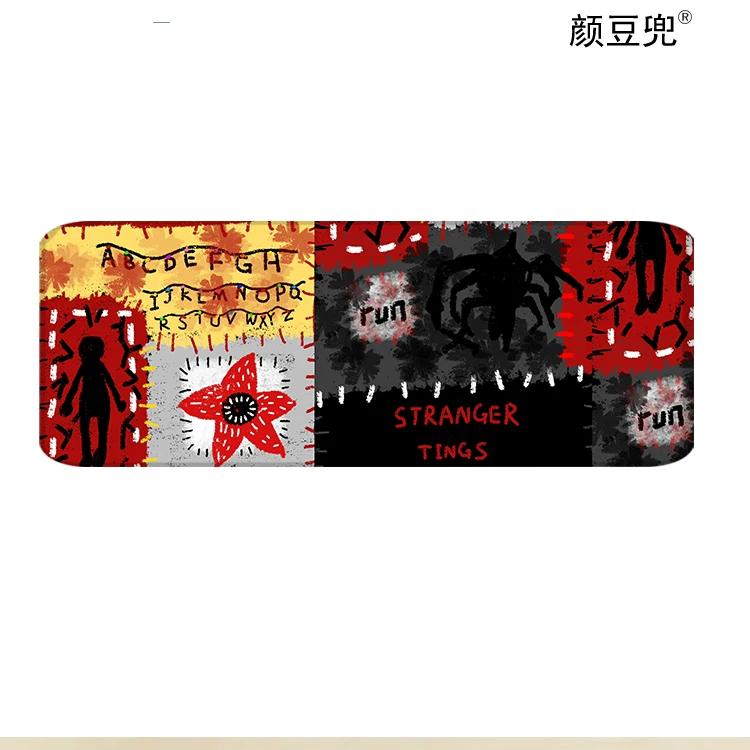 Креативный большой кожаный коврик для мыши Stranger Things, офисный игровой коврик для стола, с блокировкой края, нескользящий, водонепроницаемый коврик для мыши, коврик для клавиатуры, американская ТВ-периферия