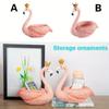 Charming Flamingo - Shaped Storage Ornaments with Crowns: Functional Decor for Holding Small Items