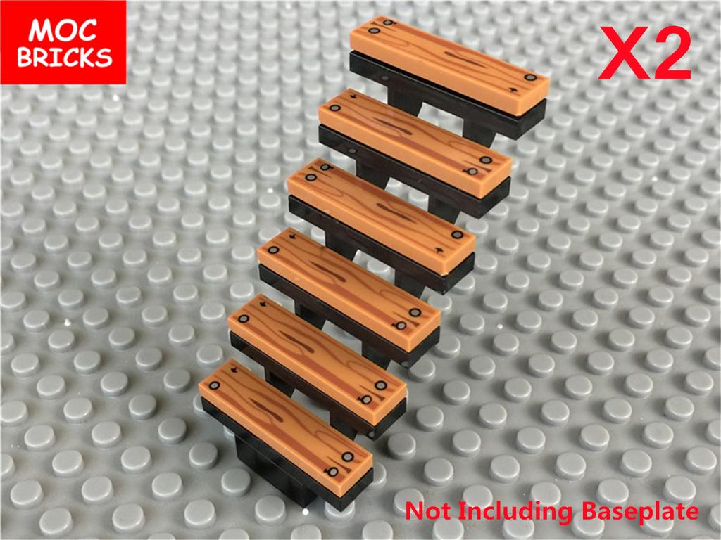 Нетоксичные кубики Moc Лестница 7x4x6 Деревянный домик Строительные блоки 2431 30134 Городская архитектура Собираемые части Детские игрушки