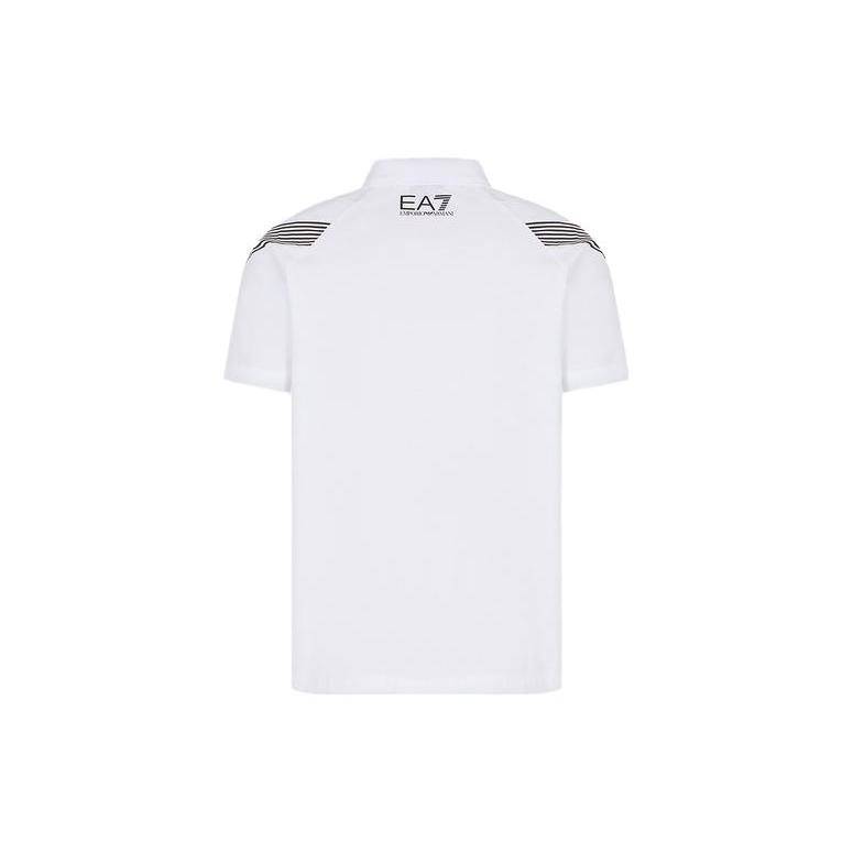 EMPORIO ARMANI EA7 SS23 Polo Shirt Men's White 3RPF51-PJ3BZ-1100