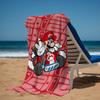 Красный Мир M-Марио Микрофибра Быстросохнущее Пляжное Полотенце Милый Мультяшный Аниме Впитывающее Мягкое Полотенце для Ванны для Путешествий Взрослые Дети