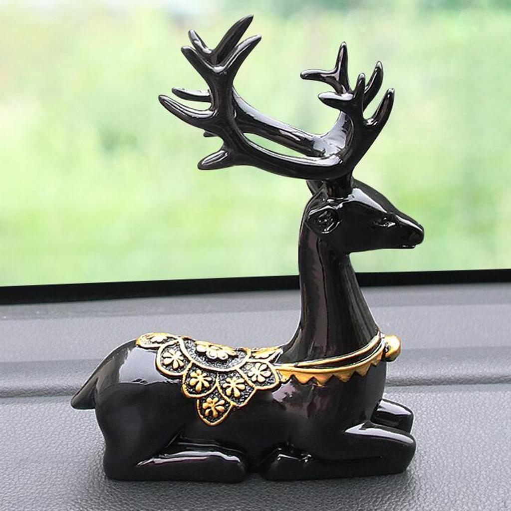 Статуя автомобиля, фигурка оленя, скульптура животного, украшение для приборной панели для гостиной
