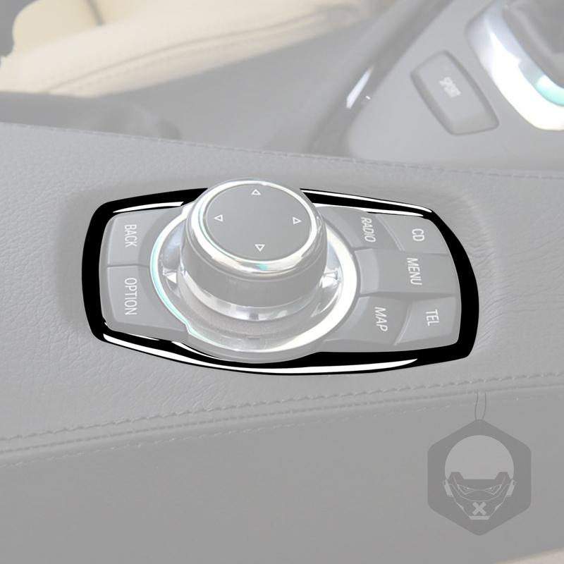 For BMW M6 E63 E64 2004-2010 Gear Shift Box Multimedia Radio Frame Cover Piano Black Stickers Car Sticker Interior Accessories