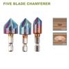 6pcs 90 Degree Countersink Drill Bit 1/4'' Hex Shank Deburring Chamfering Chamfer Drill Bits  Iron