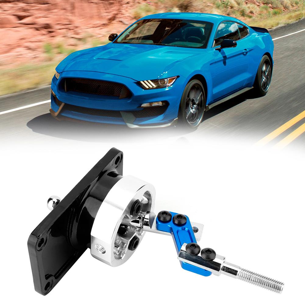 CNC Aluminum Alloy Car Short Throw Gear Shifter Lever for Ford Mustang T5(Blue)