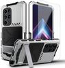Для Samsung S24 S23 Ultra 3-слойный гибридный алюминиевый бампер силиконовые чехлы для телефона защита экрана накладной бронированный чехол из тяжелого металла