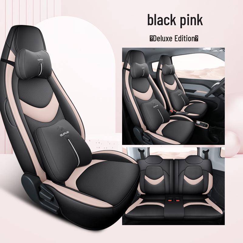 DJGY Chery QQ Ice Cream Car Seat Covers: Sporty Leather, Four-Season Cushion Set