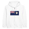 Sweat à capuche à Fermeture éclair - PIXELFORMA - Drapeau d'Anguilla - Blanc - Manches longues - Mixte