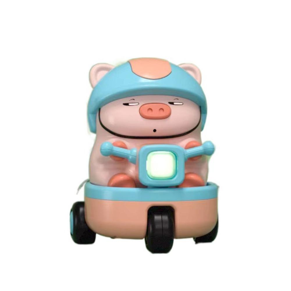 Interactive Pig Stunt Three-wheeled Car Toys Sound And Light Children Fun Motorcycle  Kids Toddlers