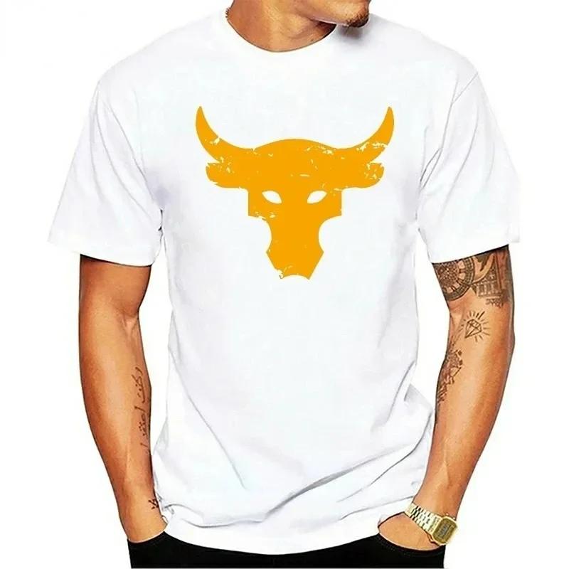 Мужская футболка Brahma Bull The Rock Project Gym TShirt Cotton Casual Fashion Tops Tee Streetwear Oversize Men Clothing