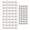 50 Set 17mm Pants Button Set Stainless Steel Letter Star Pattern Silver Decorative Button with