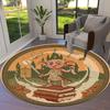 Magic Elf Round Area Rug,Carpet Rug for Living Room Bedroom Sofa Playroom Decor,Non-slip Floor Mat
