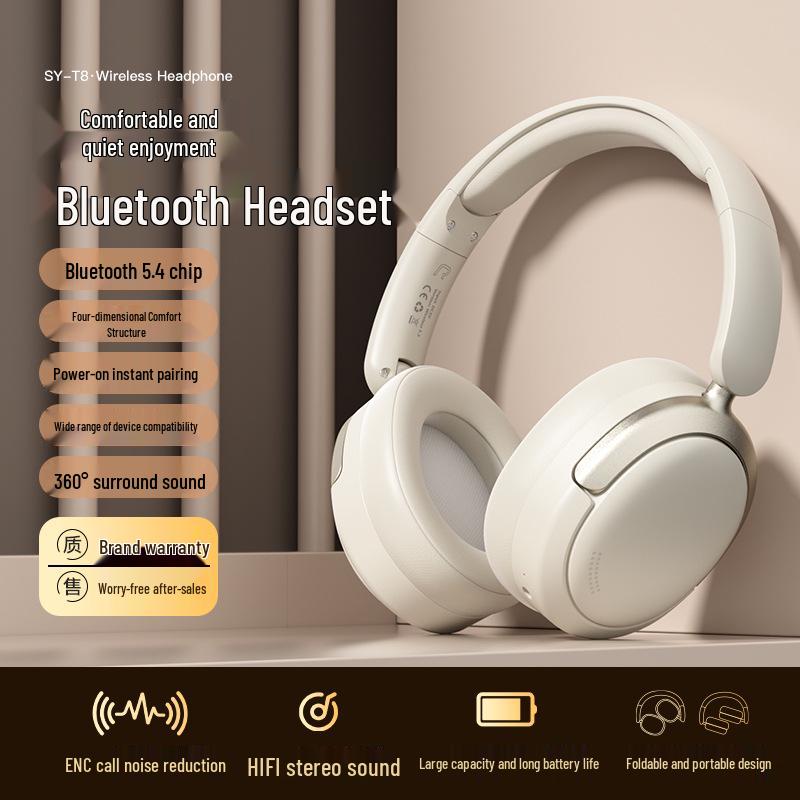 Игровые Bluetooth-наушники с оголовьем 2025: Беспроводные, С шумоподавлением, Мощный бас, Сверхдолгая работа от батареи, Для спорта