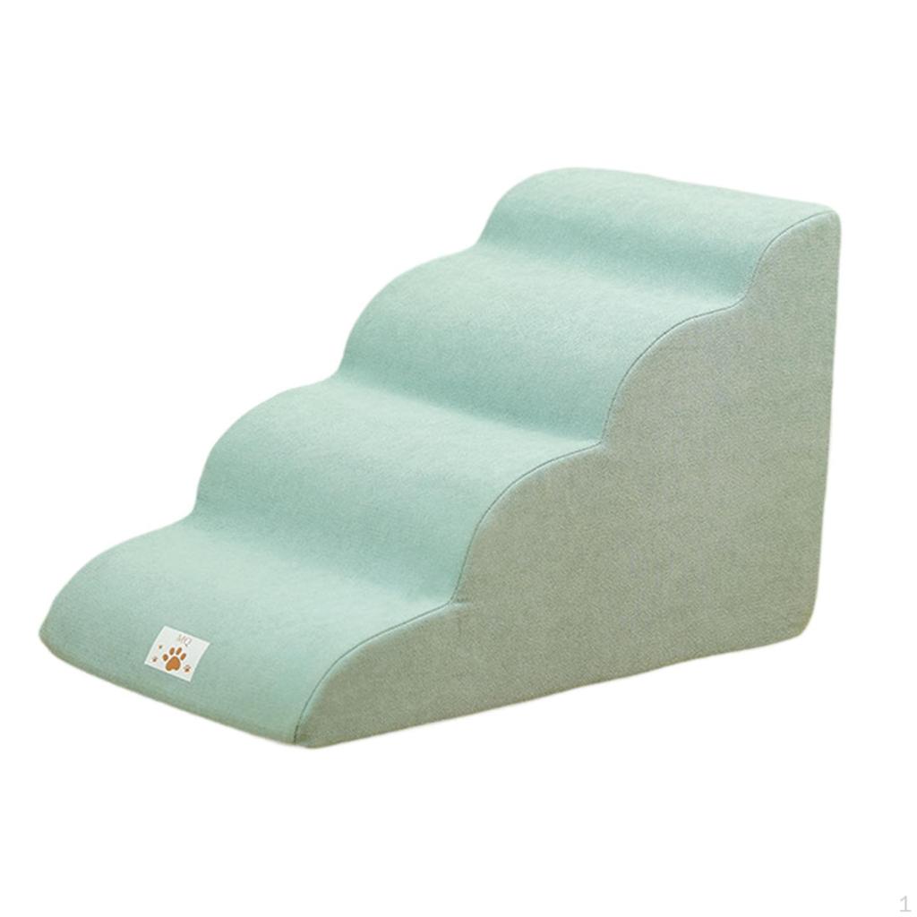 Лестница для собак, наклон 35 градусов, ступеньки для домашних животных, для внутреннего использования, портативная, с мягким нескользящим дном, легкая, моющаяся