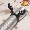 Reindeer Napkin Ring Christmas Napkin Holder 3D Printed Antler Napkin Ring for Holiday Parties Xmas Dinner Wedding Decor