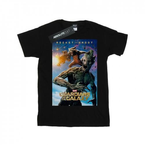 Marvel Mens Guardians Of The Galaxy Rocket And Groot Poster T-Shirt